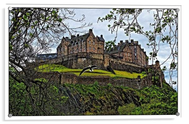 Edinburgh castle Acrylic by jane dickie