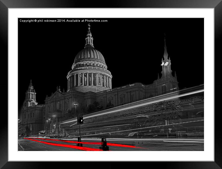St Pauls Cathedral Framed Mounted Print by Phil Robinson