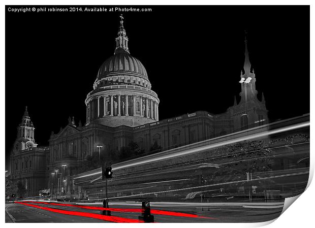 St Pauls Cathedral Print by Phil Robinson