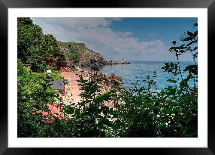 Cafe at Ansteys Cove Torquay Framed Mounted Print by Rosie Spooner