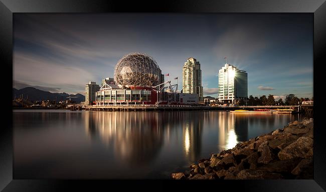 Science World, False Creek Framed Print by Leighton Collins