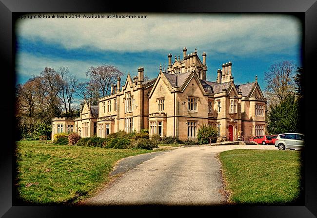 Arrowe Hall Complex, Wirral, UK Grunged effect Framed Print by Frank Irwin