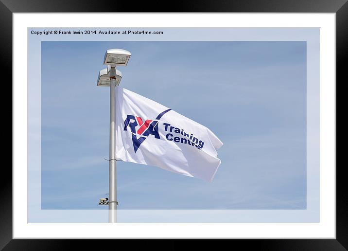 The flag of the RYA flutters merrily on high Framed Mounted Print by Frank Irwin