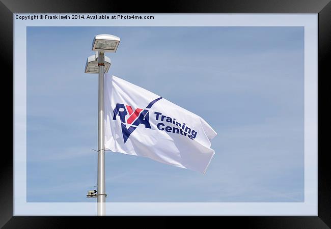 The flag of the RYA flutters merrily on high Framed Print by Frank Irwin