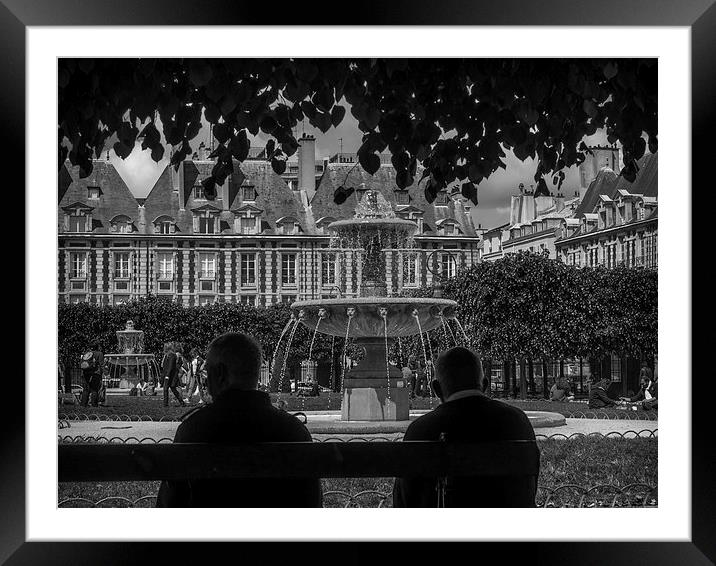 Just Watching, Paris, France Framed Mounted Print by Mark Llewellyn