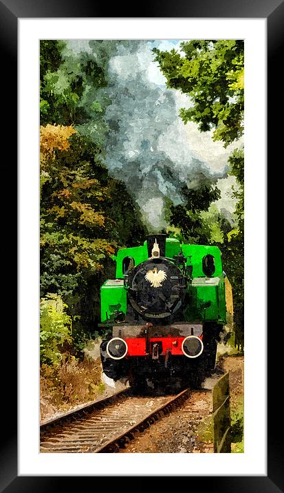Steam Train engine Framed Mounted Print by Bernd Tschakert