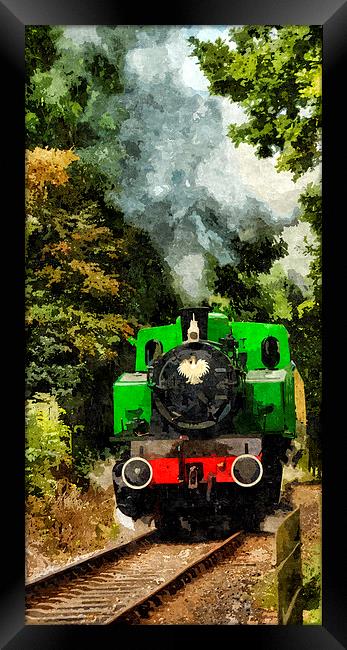 Steam Train engine Framed Print by Bernd Tschakert