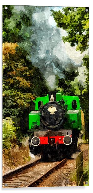 Steam Train engine Acrylic by Bernd Tschakert