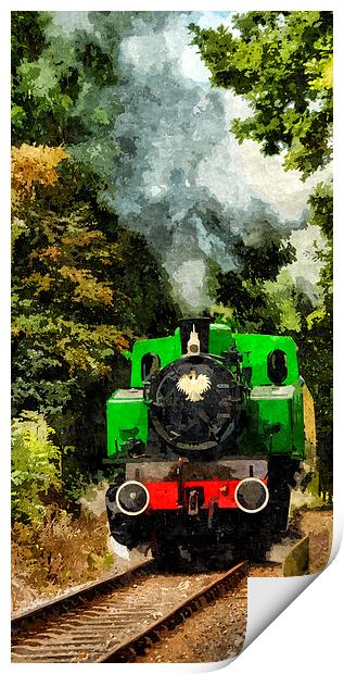 Steam Train engine Print by Bernd Tschakert