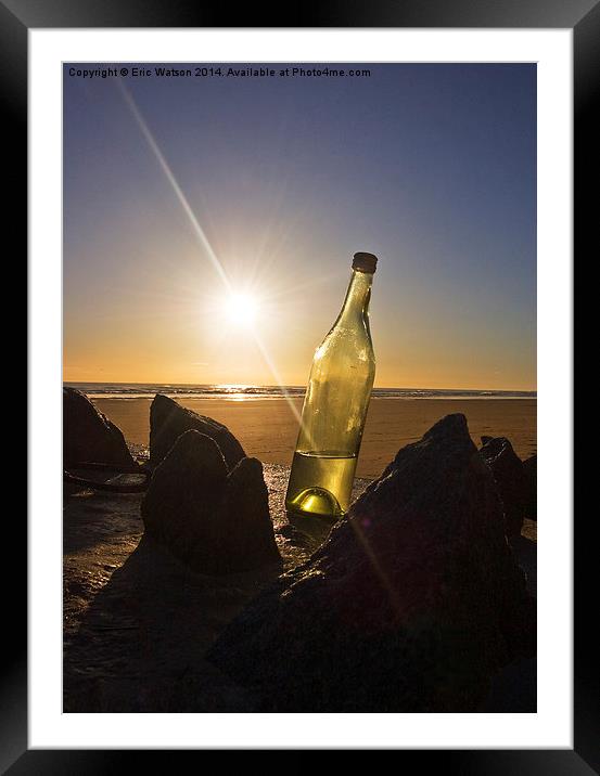 Sunrise Bottle Framed Mounted Print by Eric Watson