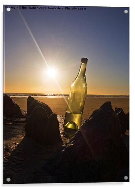 Sunrise Bottle Acrylic by Eric Watson