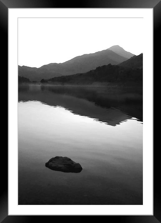 Evening Mists on Llyn Gwynant Framed Mounted Print by Oriel Forest