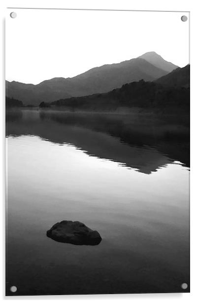 Evening Mists on Llyn Gwynant Acrylic by Oriel Forest
