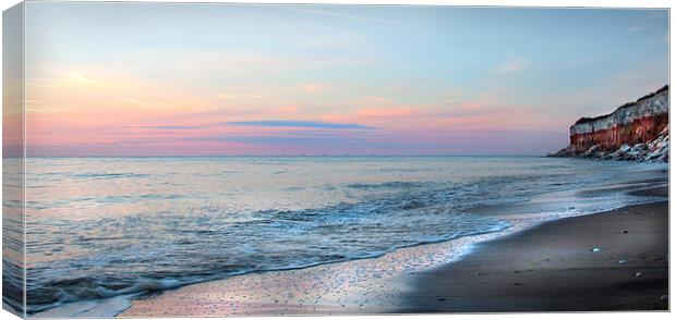 Hunstanton Sunset Glow Canvas Print by Mike Sherman Photog