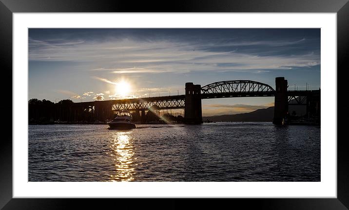Burrard Bridge, Vancouver Framed Mounted Print by Leighton Collins