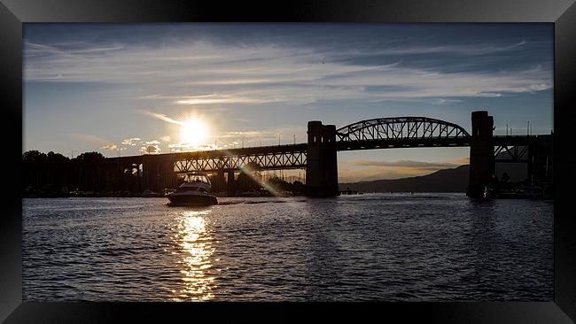 Burrard Bridge, Vancouver Framed Print by Leighton Collins