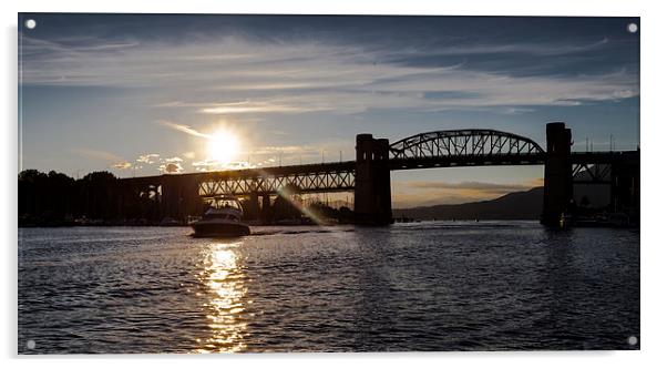 Burrard Bridge, Vancouver Acrylic by Leighton Collins