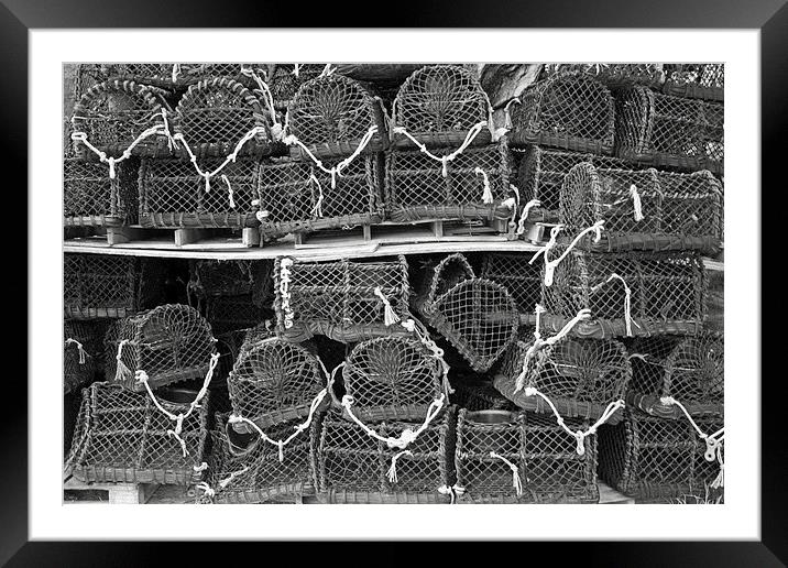Crab pots Framed Mounted Print by Michael Hopes