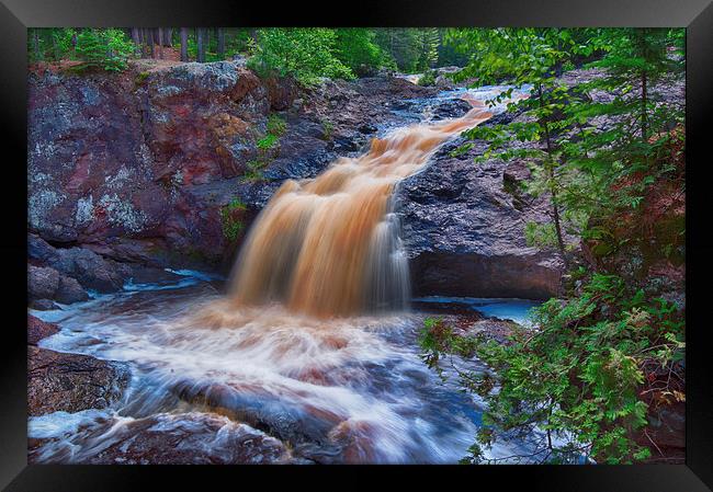 Scenic Waterfall Framed Print by Jonah Anderson Photography
