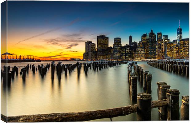NYC Sunset Canvas Print by Kevin Ainslie
