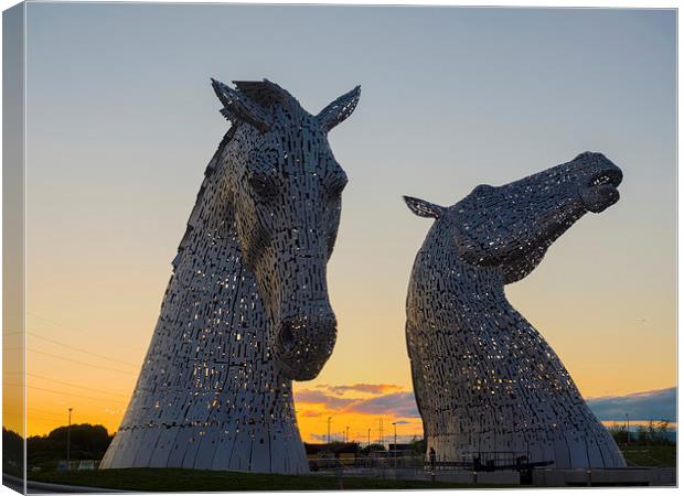 The Kelpies, Falkirk. Canvas Print by Tommy Dickson