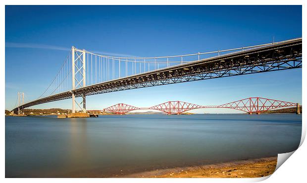 The Forth Bridges Print by Mike Dow
