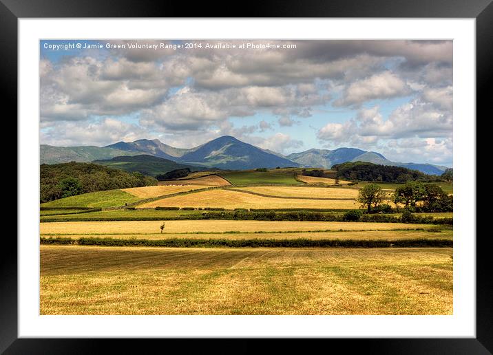 Fells and Fields Framed Mounted Print by Jamie Green