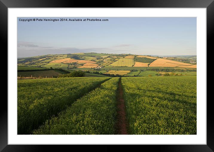 The Exe valley in Mid Devon Framed Mounted Print by Pete Hemington