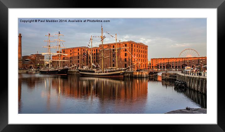 Canning Dock and Albert Dock Framed Mounted Print by Paul Madden