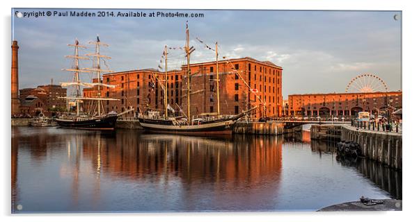 Canning Dock and Albert Dock Acrylic by Paul Madden