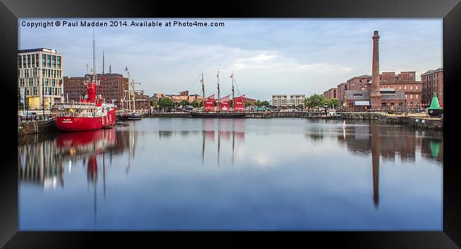 Canning Dock reflections Framed Print by Paul Madden