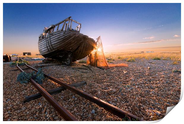 Dungeness Sunset Print by Ian Hufton