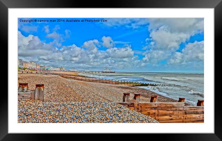 Painted seaside Framed Mounted Print by camera man