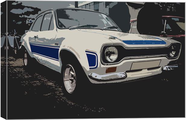 Classic Escort RS2000 in a Pop-Art Style Canvas Print by Chris Walker