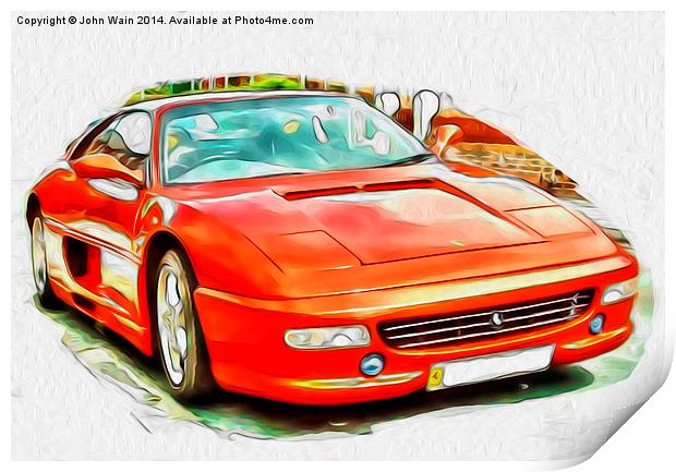 Ferrari F355GTS Print by John Wain