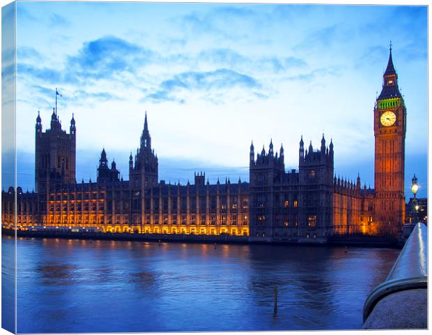 Houses of Parliament Canvas Print by Victor Burnside