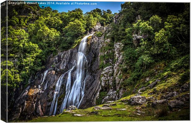 Path to Aber Falls 1 Canvas Print by stewart oakes