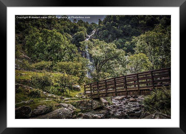 Path to Aber Falls 2 Framed Mounted Print by stewart oakes