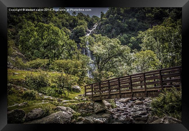 Path to Aber Falls 2 Framed Print by stewart oakes