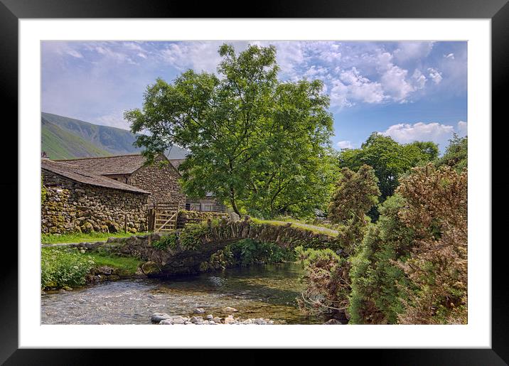 Packhorse Bridge Framed Mounted Print by Val Saxby LRPS