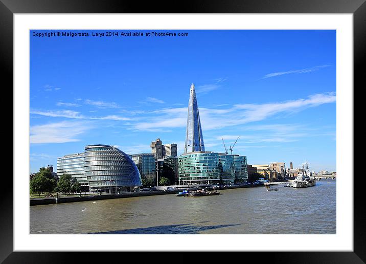 London cityscape with the Shard, England, UK Framed Mounted Print by Malgorzata Larys