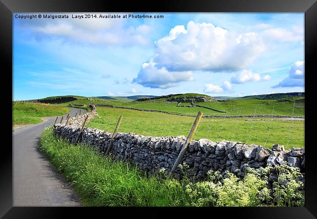 Beautiful landscape, Yorkshire Dales, England Framed Print by Malgorzata Larys