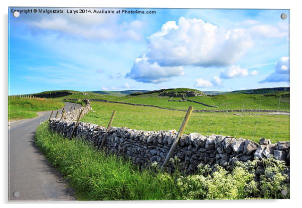 Beautiful landscape, Yorkshire Dales, England Acrylic by Malgorzata Larys