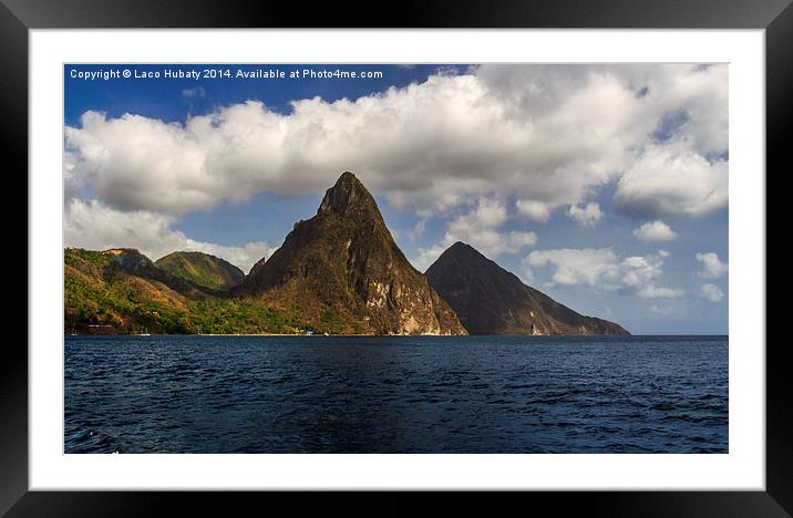 Pitons Framed Mounted Print by Laco Hubaty