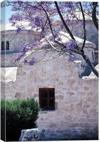 A Church in Paphos Canvas Print by Jacqueline Burrell
