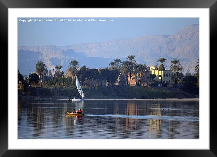 Life on the River Nile Framed Mounted Print by Jacqueline Burrell