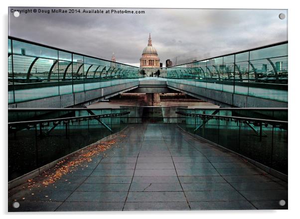 St Pauls from the Millennium Bridge Acrylic by Doug McRae
