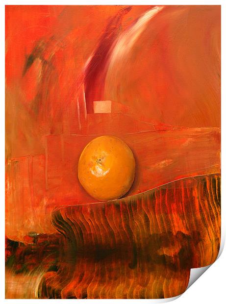 Oil Painting - Orange Print by James Lavott