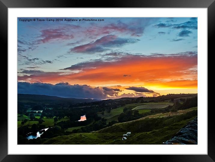 Teesdale Sunset Framed Mounted Print by Trevor Camp