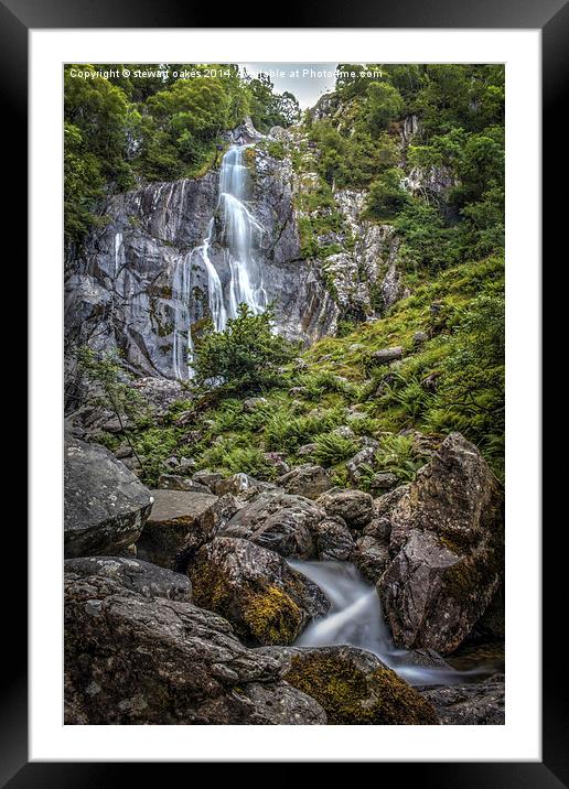 Path to Aber Falls 3 Framed Mounted Print by stewart oakes